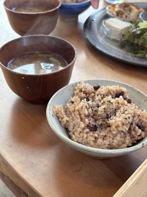 Fermented rice and miso soup  at earth tree cafe MONTO in Kisarazu
