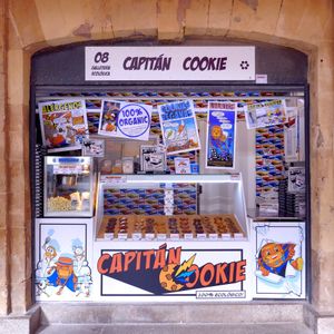 Located inside Cadiz Central Market, stall number 8 at Capitán Cookie in Cadiz