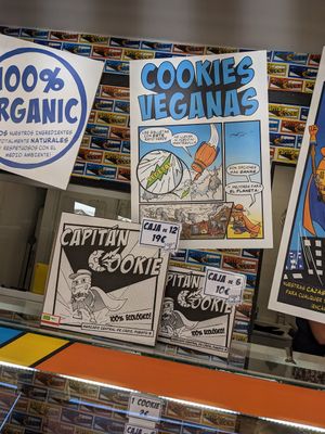 Vegan cookies! at Capitán Cookie in Cadiz