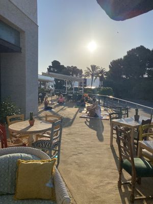 Yoga on the terrace   at Zibâ Life in Teulada
