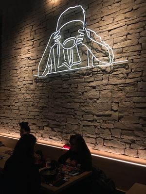 Wall art at Wagamama - 55th St in New York City