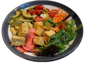 Wagamama salad (have them leave off the crispy noodles, which are not vegan) at Wagamama - 55th St in New York City