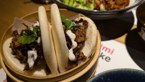 Mushroom and eggplant bao at Wagamama - 55th St in New York City