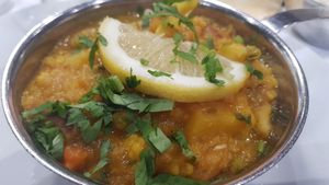 Vegetable dhansak at Namaste Indian Restaurant & Kings Prosecco Lounge in South Shields