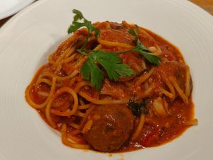 Vegan pasta at Squisito in Central Singapore