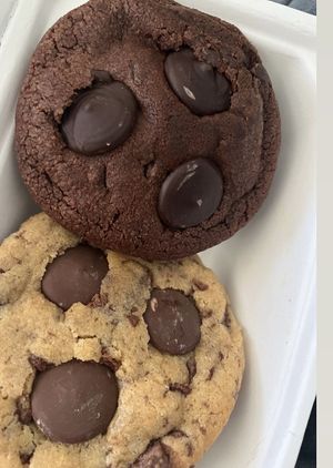 Chocolate Orange cookie & double chocolate cookie  #Veganuary at Plant Faced Coffee Shop in Hadleigh