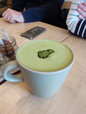 Matcha at Plant Faced Coffee Shop in Hadleigh