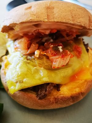 Inside the Korean bagel at Plant Faced Coffee Shop in Hadleigh