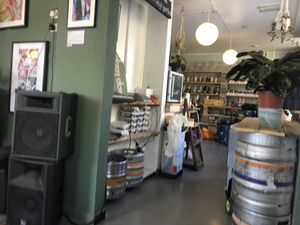 Rear space for live music & plant 🌱 based products shop   at Loop in North London