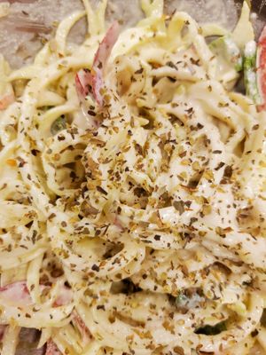 Raw vegan alfredo. Free from soy and nutritional yeast. at Intuit Raw Foods in Lincoln