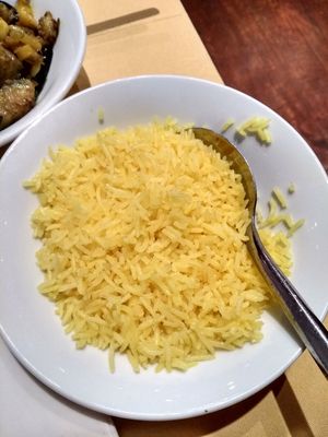 Pilau rice at Cafe Mumbai in Totnes