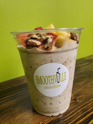 Apple Pie Overnight Oats  at Smoothville in Enfield