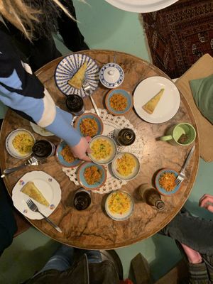 Salad and quiche  at Salon 7 in Oldenburg