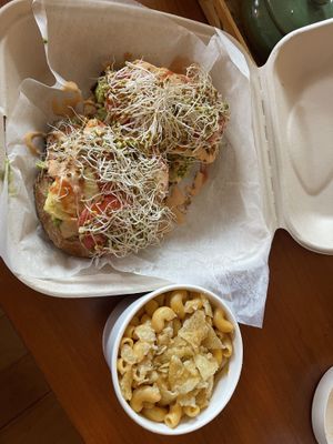 (Take out) Avocado toast and Mac & cheese  at The Fat Beet in Bellingham