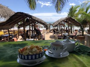 vegan porridge breakfast (do not recommend)  at Green Coconut Restaurant in Tangalle
