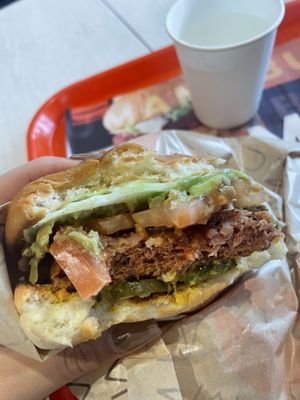 Texture was almost like beyond patty I love it:)  at Umami Burger - Ariake Garden in Tokyo