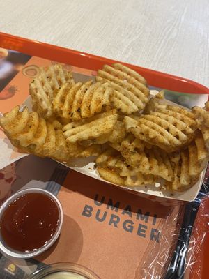 Spiced waffle friess  at Umami Burger - Ariake Garden in Tokyo
