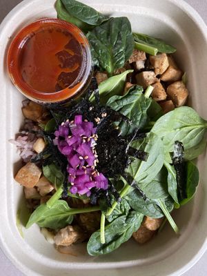 Stone pot bop bowl with braised tofu, to-go  at Made in House in Seattle