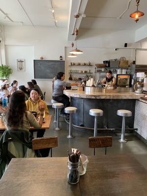 Indoor seating  at Made in House in Seattle