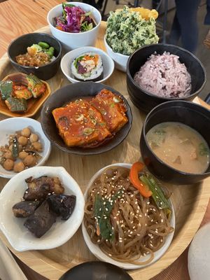 Vegan bento with spicy tofu  at Made in House in Seattle
