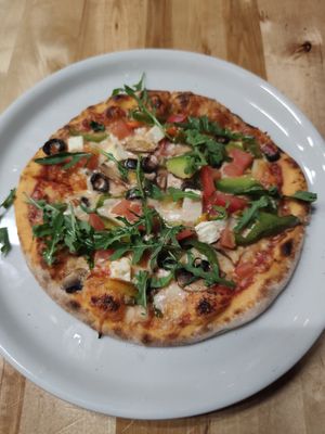 Vegan Kreeka (Greek) pizza at Loca in Tallinn