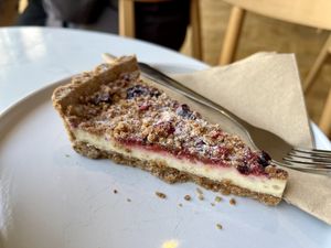 Berry cheesecake   at Grain and Grind in Inverness