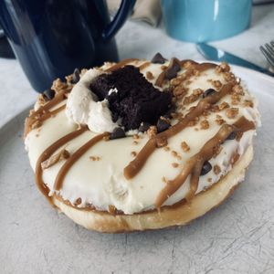 Caramel brownie donut  at Grain and Grind in Inverness