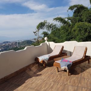 The private terrace of our penthouse with incredible view over the city. at Soulrebel Rio in Rio De Janeiro