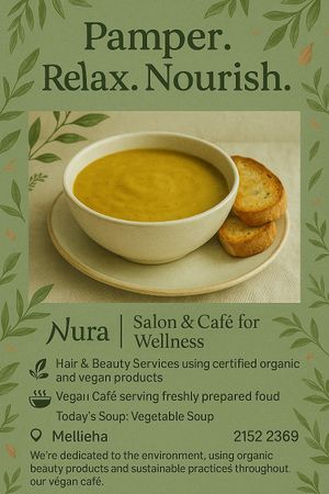  at Nura Cafe, Hair & Beauty Salon in Mellieha