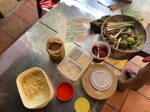 Ingredients in cooking class   at Nary Kitchen in Battambang