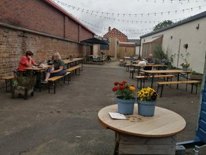 Outside at Two Old Goats  in Market Harborough