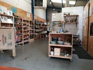 2d food counter (1st is by refill shop counter) at Two Old Goats  in Market Harborough