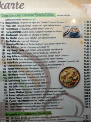 Menu II (October 2023) at Royal India in Aachen