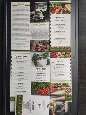 Menu at La Vegan in Toronto