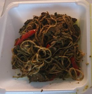 Pesto Pasta at La Vegan in Toronto