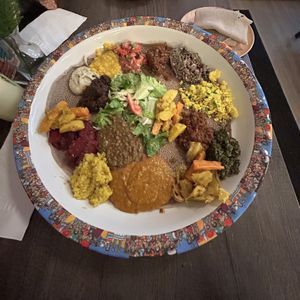 La Vegan Plate-so much food!   at La Vegan in Toronto