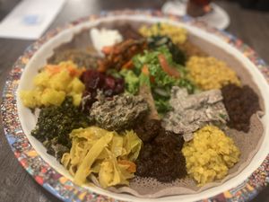 A mixed platter for two  at La Vegan in Toronto