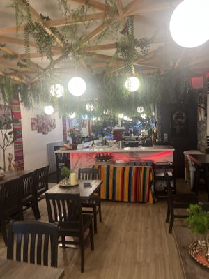 Lovely interior  at La Vegan in Toronto