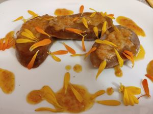 Seitan alla calendula at Home Restaurant Villa Villacolle in Cortogno