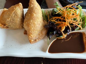 Vegetable Samosas  at The Spice Palette Indian Cuisine in New London