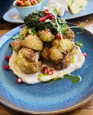 Fried cauliflower   at Carola Ann's in Mossel Bay
