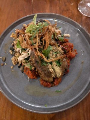 Eggplant at Carola Ann's in Mossel Bay