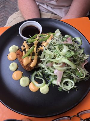 Vegan ‘sushi’ dish with miso mushrooms   at île de païn in Knysna