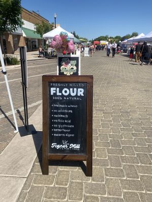 Freshly Milled Flour Booth from Turlock, CA 🌾   at Oakdale Morning Market in Oakdale