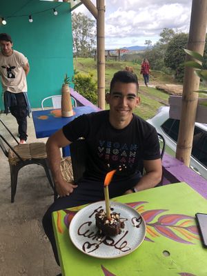 Me regalaron esta tortita por mi cumple 🥰  at Tulia in Medellin