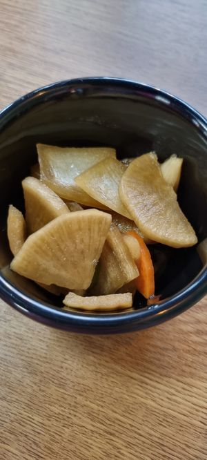 Side of pickled veg at Namu Korean Kitchen in Glasgow