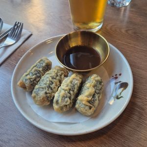 Crispy seaweed and noodle rolls at Namu Korean Kitchen in Glasgow