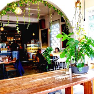 Inside cafe at Source Foods in Perth