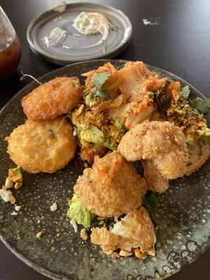 With added hash browns and all this mayonnaise that I did not ask for.   at Source Foods in Perth