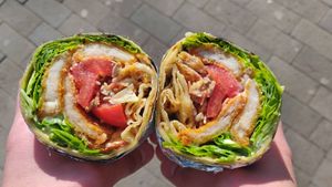 Drama, Breaded chicken with Crispy bacon at BRISK in Tbilisi